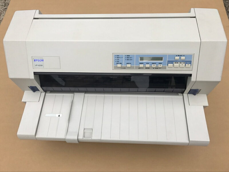 使用時間少★分解清掃整備済★EPSON VP-6200★前トレイとLAN PRIFNW7付★割れ有り【中古】