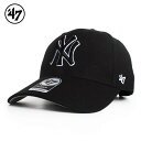 ’47 フォーティセブン FORTYSEVEN MVPキャップ 帽子 Yankees ヤンキース カラー：Black x Black White Logo MLB アメカジ ファッション メンズ レディース ぼうし ハット