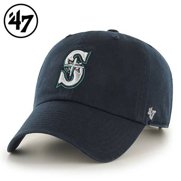 ’47 フォーティセブン FORTYSEVEN '47 CLEAN UP クリーンナップ キャップ 帽子 Mariners マリナーズ カラー：NAVY ローキャップ アメカジ ファッション メンズ レディース MLB ぼうし ハット