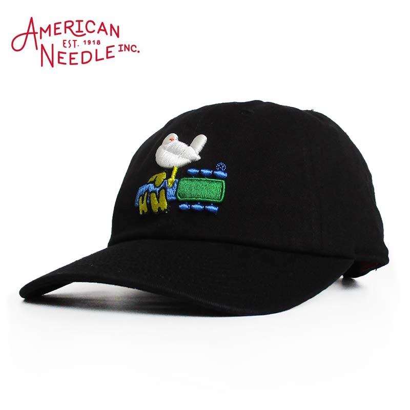アメリカンニードル American Needle キャップ 帽子 ベースボールキャップ ローキャップ WOODSTOCK ウッドストック カラー：BLACK アメカジ ファッション メンズ レディース ぼうし ハット 1