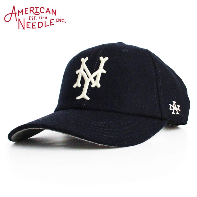 アメリカンニードル American Needle キャップ 帽子 ベースボールキャップ 「NEW YORK CUBANS NL Archive Legend」カラー：NAVY ニグロリーグ アメカジ ファッション メンズ レディース ぼうし ハット