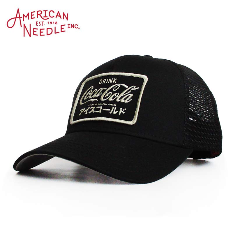 アメリカンニードル American Needle メッシュキャップ 帽子 ベースボールキャップ 「Coca-Cola valin」カラー：BLACK コカ・コーラ アメカジ ファッション メンズ レディース ぼうし ハット