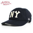 アメリカンニードル American Needle キャップ 帽子 ベースボールキャップ 「NEW YORK BLACK YANKEES Archive Legend」カラー：NAVY ニグロリーグ アメカジ ファッション メンズ レディース ぼうし ハット