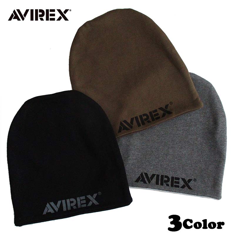 アヴィレックス ニット帽 メンズ AVIREX アヴィレックス リバーシブル ニット帽 ニットキャップ ビーニー ワッチキャップ 帽子 3カラー アビレックス メンズ レディース