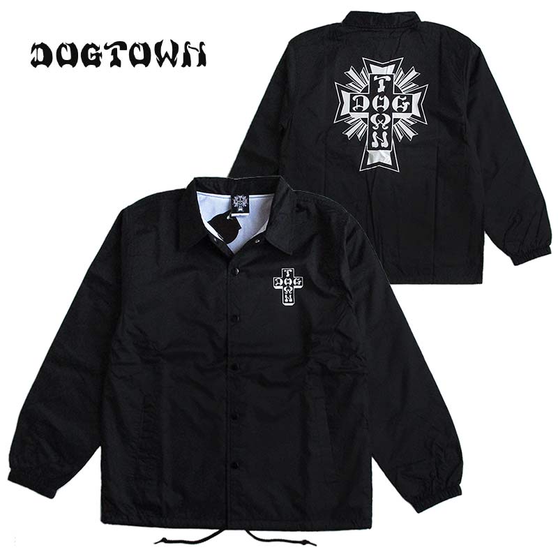 DOGTOWN ドッグタウン ナイロンコーチジャケット「Cross LOGO COACH JACKET」メンズ レディース ジャンバー ブルゾン アウター 日本正規ライセンス商品 送料無料