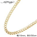 (幅:10mm、長さ:50cm) 喜平ネックレス 喜平チェーン Ed Hardy エドハーディーキヘイネックレス キヘイチェーン ゴールド 太め 極太 6面 喜...