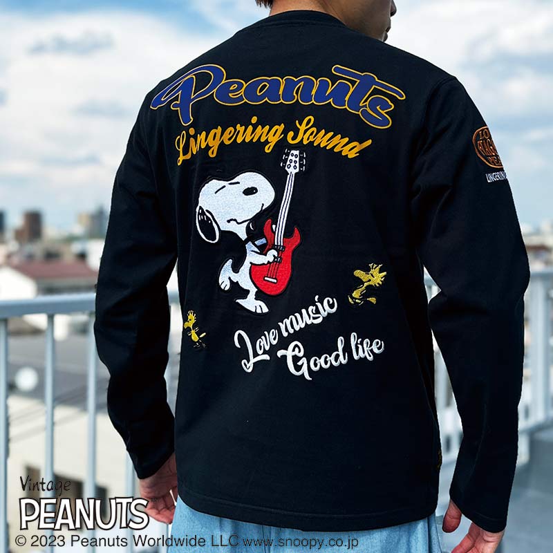 SNOOPY/スヌーピー メンズ 長袖Tシャツ(ロンT) FLAGSTAFF フラッグスタッフ PEANUTS ピーナッツ キャラクター アメカジ レディース 刺繍 送料無料