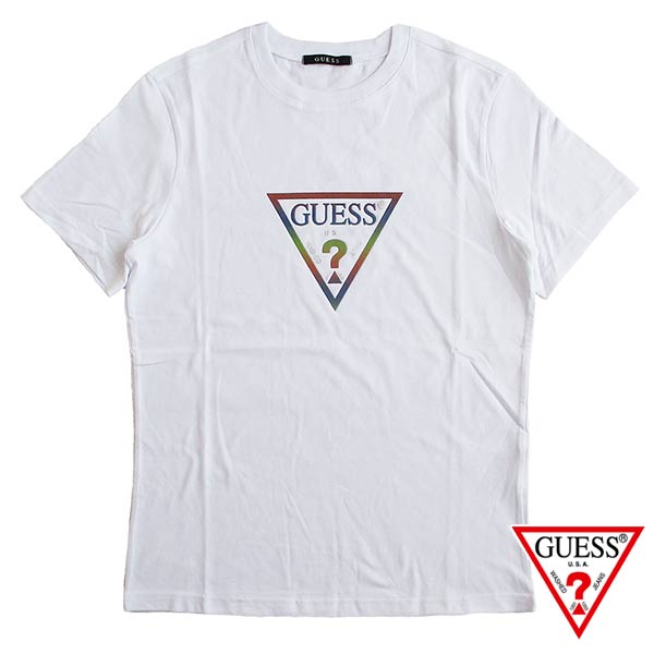 GUESS ゲス 半袖Tシャツ カラー：WHITE メンズ レディース ユニセックス ロゴ SALE