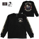 ベティーブープ Betty Boop コラボ The BRAVE-MAN ザ ブレイブマン 天竺長袖Tシャツ（ロンT） メンズ レディース キャラクター/アメカジ/刺繍 送料無料