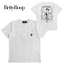 ベティーブープ Betty Boop メンズ 半袖Tシャツ カラー:OFF WHITE キャラクター 刺繍