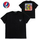 Grateful Dead グレイトフル デッド ポケット 半袖Tシャツ メンズ レディース カラー：BLACK 刺繍 ダンシングベア デッドベア キャラクター