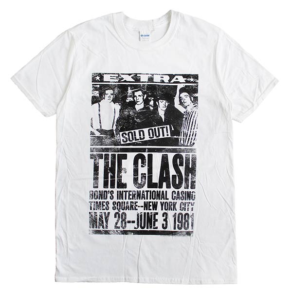 THE CLASH ザ クラッシュ メンズ半袖Tシャツ 「THE CLASH Bond 039 s 1981」 ロックTシャツ バンドTシャツ パンク 正規ライセンス品 送料無料