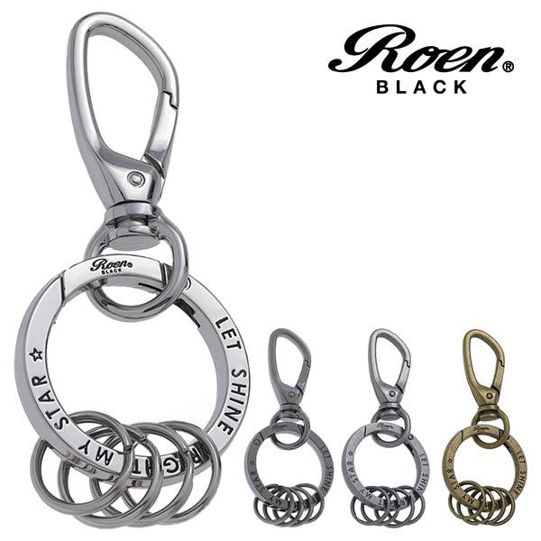 Roen BLACK/ロエンブラック カラビナキーリング メンズ レディース アクセサリー バッグチャーム キーホルダー ギフト ろえん