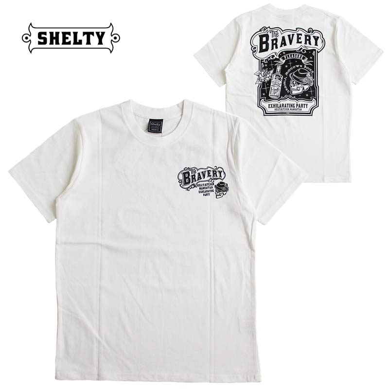 ルード系 半袖Tシャツ チェーン刺繍 SHELTY シェルティ メンズ レディース カラー：OFF WHITE