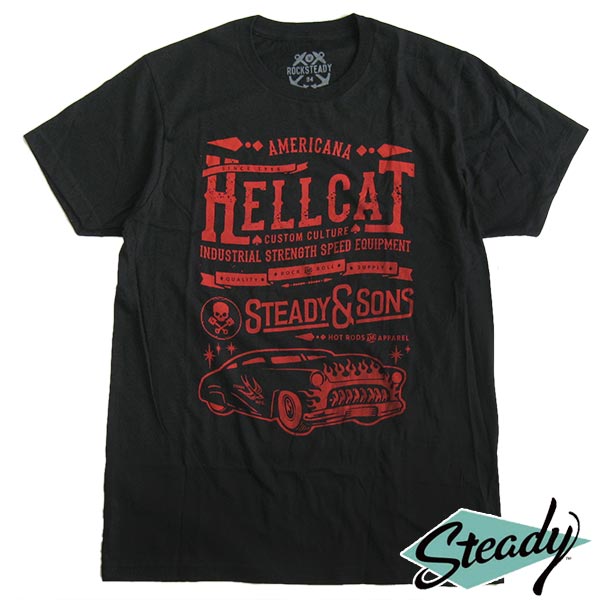 Steady Clothing/ステディークロージング　メンズ半袖Tシャツ パンク/PUNK/ロカビリー/Rockabilly/オールディーズ/50's/ロックンロール/カントリー/エルヴィス・プレスリー/Elvis/ジョニー・キャッシュ/ファッション/モッズ 送料無料