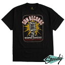 Steady Clothing/ステディークロージング メンズ半袖Tシャツ SUN RECORDS/サンレコード/バンドTシャツ/SUN STUDIO//Rockabilly/オールディーズ/カントリー/エルヴィス プレスリー/Elvis/ジョニー キャッシュ/ファッション/モッズ