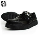 TUK/ティーユーケー ラバーソール/ポインテッドトゥ メンズ 「POINTED TOE CREEPERS」 A8520 新ソール（軽量化）モデル モンクストラップ 靴 スニーカー 厚底 パンク ロカビリー レディース ファッション モッズ 送料無料