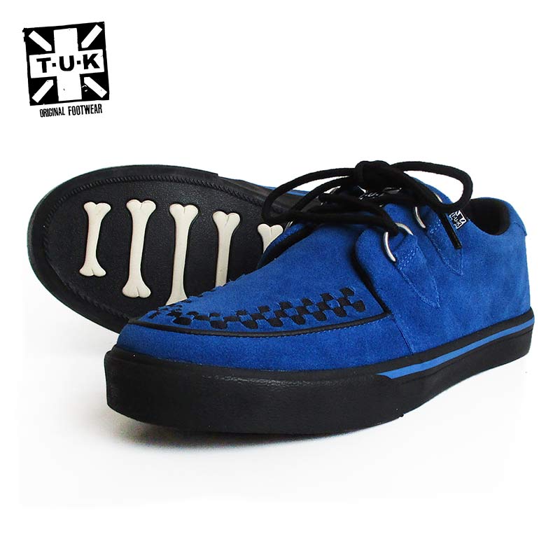 TUK/ティーユーケー メンズ レディース VLKスニーカー 「Electric Blue Suede D-Ring VLK Sneaker」 A9871 ブルースウェード ラバーソール 靴 パンク ロカビリー モッズ 送料無料