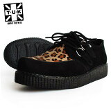 TUK/ƥ桼 С  Black & Leopard Viva II Low Creeper F8142  ˡ  ѥ ɿ ӥ꡼ ǥ եå å ̵