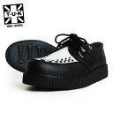 TUK/ティーユーケー ラバーソール メンズ 「Black White TUK skin Viva II Low Creeper」 F9681 靴 スニーカー 厚底 パンク ロカビリー レディース ファッション モッズ 送料無料