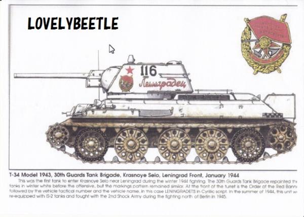 送料無料　1/16戦車用デカール T34-76中戦車 レニングラード 1944年 2882