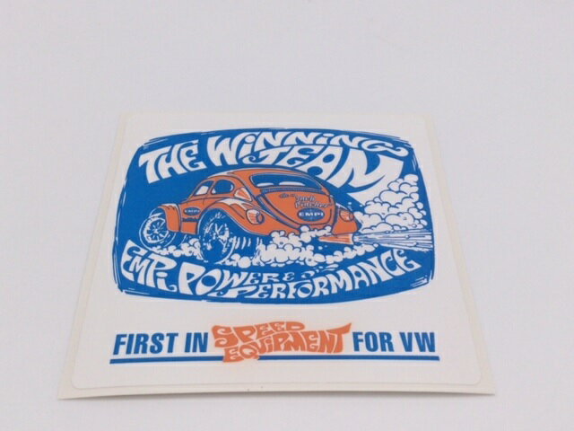 送料無料 EMPI エンピ ウイニングチーム　ビニールステッカー デッドストック VW ビートル タイプ2 フォルクスワーゲン ワーゲンバス