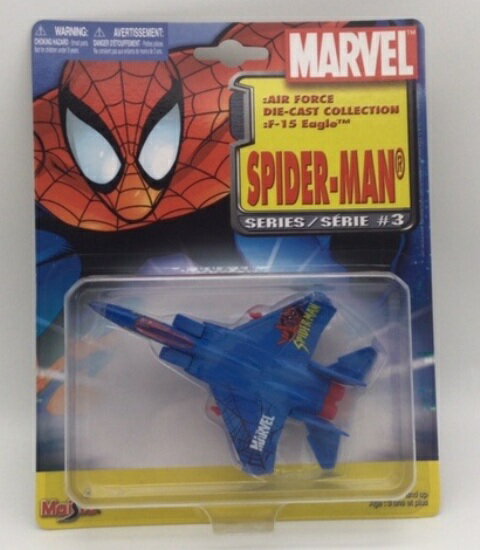 スパイダーマン 戦闘機 F-15 イーグル ダイキャスト製ボディ マーベルエアフォース マイスト社製 SpiderMan 飛行機ジェット機 マーベル キャラクター雑貨 アメコミ 【MARVELCorner】