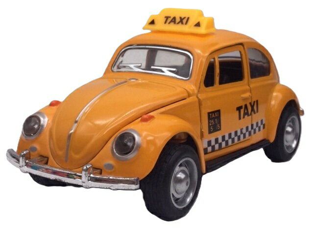 1/32 ワーゲン ビートル タクシー仕様 ミニカー 両サイドドア＆フロントフード開閉 レトロ 旧車 外車 プルバックミニカー 新品