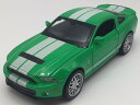 現品限り 1/32 フォード シェルビー GT500 2007 ヘッドライト点灯 エンジン音 緑 FORD Shelby ギミック ミニカー マスタング アメ車