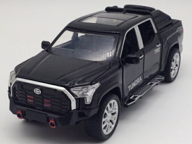 ブラック 1/32 トヨタ タンドラ XK70型 第3世代 ヘッドライト＆テールライト点灯 エンジン音 ミニカー ピックアップトラック SUV プルバック ギミックミニカー 新品　光る鳴る