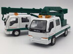 1台売り　1/35 ISUZU エルフ　トラック　白　クレーン車　高所作業車　NHR ダブルキャブ　はたらく車　ミニカー いすゞ　イスズ　ELF 日本道路公団　NEXCO ネクスコ