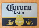 送料無料 コロナ ビール 金属製 メタルサインプレート DINNER コローナ エクストラ メキシコ CORONA Extra BEER 看板 ブリキ アンティーク ガレージ インテリア 広告 カフェ 店舗備品