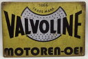 送料無料 バルボリン モーターオイル ドイツ語VER 金属製 メタルサインプレート Valvoline ヴァルボリン エンジンオイル フォルクスワーゲン メルセ...