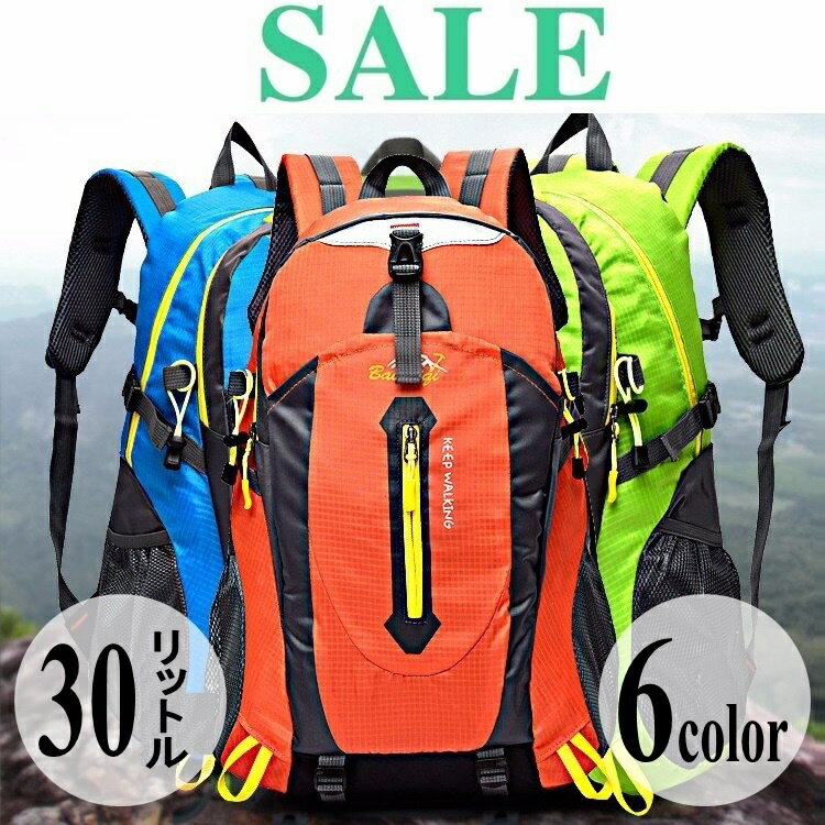 リュックサック メンズ レディース 登山 大容量 30L 大きめ A4 ペットボトル収納 防水 軽量 メッシュ おしゃれ 通学 アウトドア 旅行 全6色