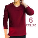 【お買い物マラソン】Tシャツ メンズ レディース 秋冬 長袖 ロンT 裏起毛 Vネック クルーネック スリムフィット タイト 無地 カジュアル おしゃれ 大きい...