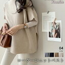 【お買い物マラソン】レディース 女性用 ウィメンズ トップス ニット セーター ベスト トップス 通勤 シンプル オシャレ 長袖 無地 アウター 上着