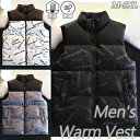 【お買い物マラソン】メンズ 男性用 トップス ダウン 中綿 ベスト トップス 秋冬 シンプル オシャレ 防寒 幾何学模様 冬物 アウター 上着