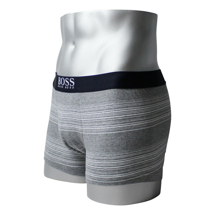 ヒューゴボス：FINESTRIPE ボクサーパンツ (ミディアムグレー)[ボクサーパンツ 男性下着 メンズインナー 人気ブランド おすすめギフト 誕生日プレゼント メンズファッション]