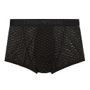 エンポリオアルマーニ:JACQUARD LOGO MESH ボクサーパンツ (ブラック)[ボクサーパンツ/ 男性下着/ メンズインナー/人気ブランド/おすすめギ...