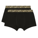エンポリオアルマーニ:ALL OVER SHINY LOGOBAND ボクサーパンツ 2PK (ブラック)[ボクサーパンツ/ 男性下着/ メンズインナー/人気ブ...