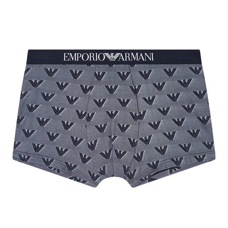 乐天商城 - 【ネコポス可:2点まで】エンポリオアルマーニ：JACQUARD MICROFIBER ボクサーパンツ (アルマーニブルー・ジャカード)[ボクサーパンツ/ 男性下着/ メンズインナー/人気ブランド/おすすめギフト/誕生日プレゼント/メンズファッション]