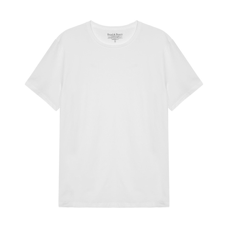 【ネコポス可:1点まで】ブレッド＆ボクサーズ：ORGANIC COTTON CREW-NECK Tシャツ (ホワイト)[ボクサーパンツ/ 男性下着/ メンズインナー/人気ブランド/おすすめギフト/誕生日プレゼント/メンズファッション]