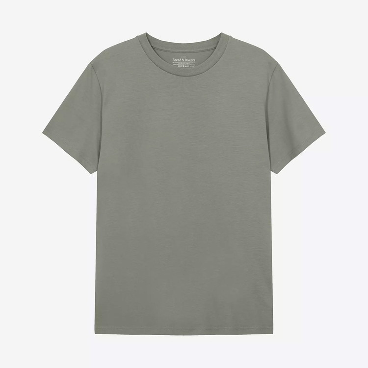 【ネコポス可:1点まで】ブレッド＆ボクサーズ：ORGANIC COTTON CREW-NECK regular Tシャツ (ダスティグリーン)[Tシャツ 男性下着 メンズインナー 人気ブランド おすすめギフト 誕生日プレゼント メンズファッション]