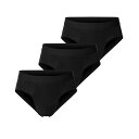 ブレッド&ボクサーズ:ORGANIC COTTON ブリーフ 3PK (ブラック)[ボクサーパンツ/ 男性下着/ メンズインナー/人気ブランド/おすすめギフト/...