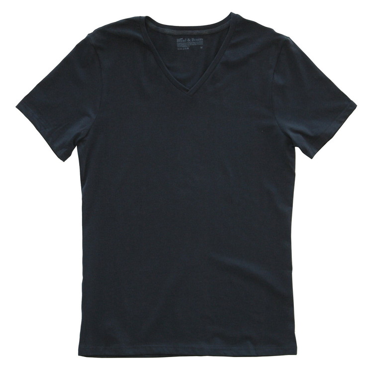 ブレッド＆ボクサーズ：VNECK Tシャツ (ブラック)[ボ