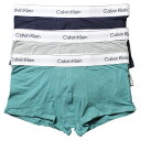 カルバンクライン:ICON COTTON STRETCH ローライズボクサーパンツ 3PK (ショアライン/グレーヘザー/ライブリー・ティール)[ボクサーパンツ...