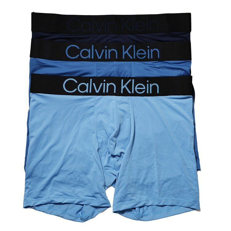 乐天商城 - カルバンクライン：MICROFIBER STRETCH BOLD LOGO ボクサーブリーフ 3PK (ピーコート／デルフト／シルバーレイクブルー)[ボクサーパンツ/ 男性下着/ メンズインナー/人気ブランド/おすすめギフト/誕生日プレゼント/メンズファッション]