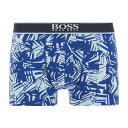 HUGO BOSS ヒューゴボス：24 PRINT ボクサーパンツ (ブルーパターン)[ボクサーパンツ 男性下着 メンズインナー 人気ブランド おすすめギフト 誕生日プレゼント メンズファッション]