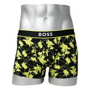 HUGO BOSS ヒューゴボス：24PRINT ボクサーパンツ (ブライトイエロー)[ボクサーパンツ/ 男性下着/ メンズインナー/人気ブランド/おすすめギフト/誕生日プレゼント/メンズファッション]