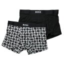 HUGO BOSS ヒューゴボス：GIFT ボクサーパンツ 2PK (ブラック)[ボクサーパンツ/ 男性下着/ メンズインナー/人気ブランド/おすすめギフト/誕生日プレゼント/メンズファッション]